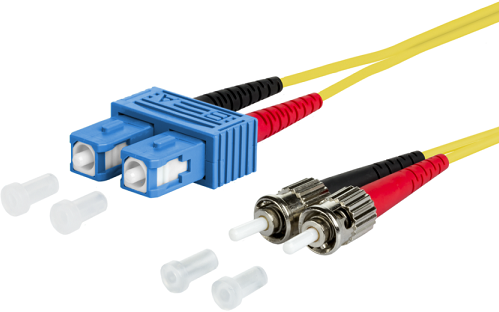 UCS Patchkabel OS2, SC/UPC-ST/UPC, duplex, 2mm, geel, 2m