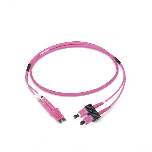 Datwyler Patchkabel OM4, LC/PC-SC/PC, duplex, violet, 8m