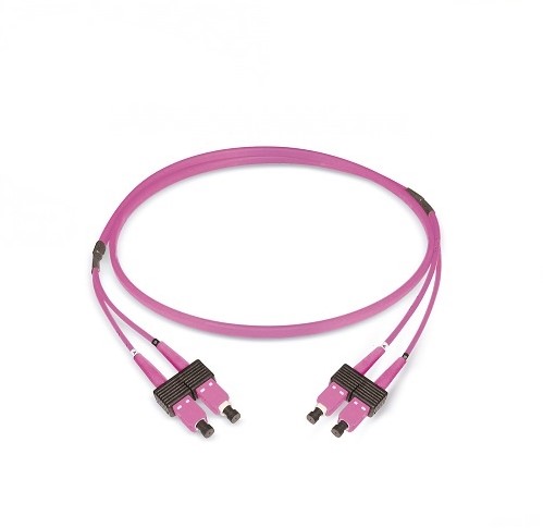 Datwyler Patchkabel OM4, SC/PC-SC/PC, duplex, violet, 10m